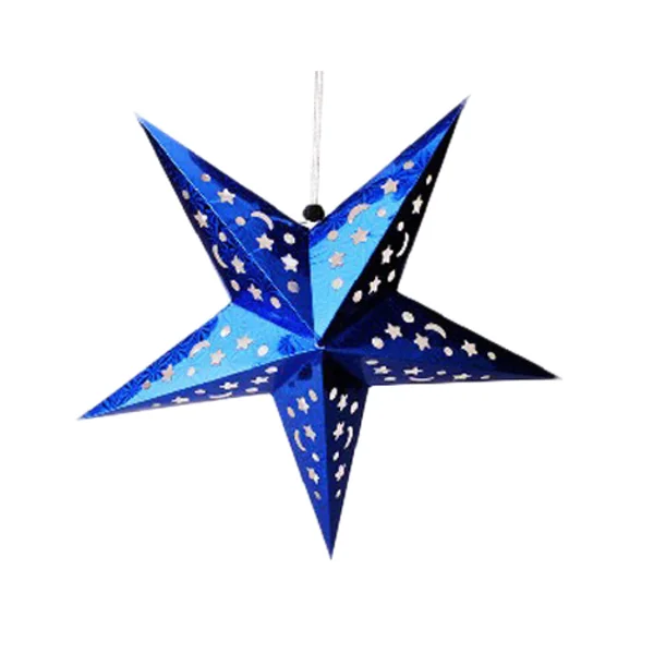 ETOILES À PENDRE Ø 30 CM BLEU PAPIER (10 UNITÉ) - Garcia de Pou