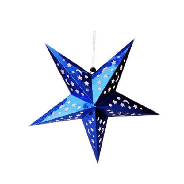 ETOILES À PENDRE Ø 60 CM BLEU PAPIER (10 UNITÉ) - Garcia de Pou
