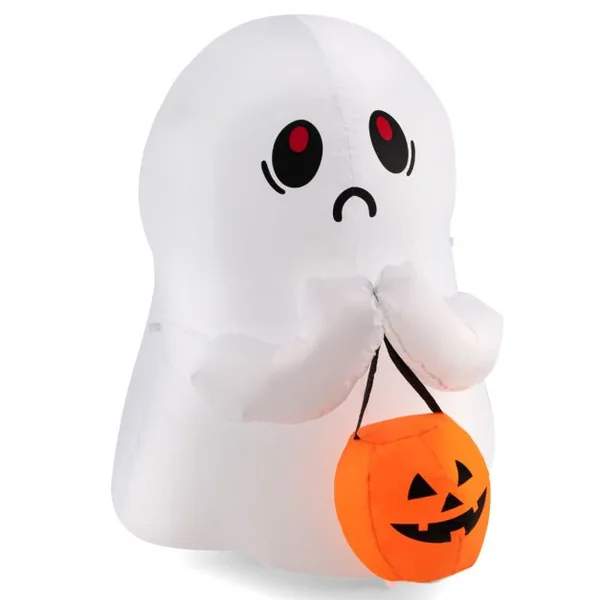 Fantôme Gonflable d'Halloween Hauteur 120 CM Décoration Extérieure d'Halloween avec Lumières LED pour Cour Pelouse