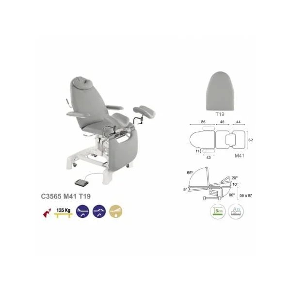 Fauteuil de gynécologie électrique C3565 + Tabouret OFFERT