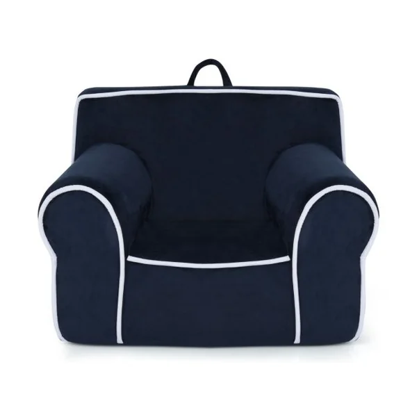 Fauteuil pour Enfant de 0 à 5 ans Rembourré avec Tissu en Velours et Éponge de Haute Qualité Chaise pour Salle de Jeux Chambre Jardin d'Enfants Bleu