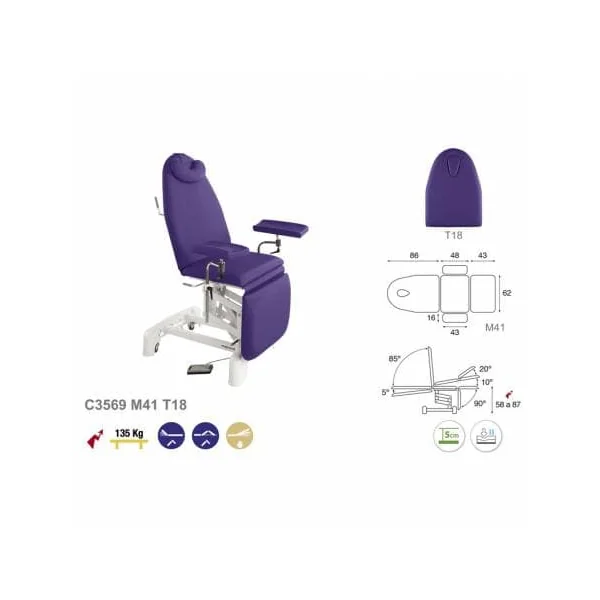 Fauteuil électrique de prélèvement Ecopostural C3569