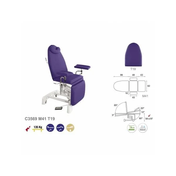Fauteuil électrique de prélèvement Ecopostural C3569