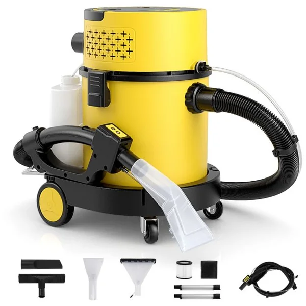 Filtre HEPA de Haute Qualité Portable avec Aspiration 1200W et 17 KPA Shampouineuse avec 9 Accessoires&Fonctionnement de la Télécommande