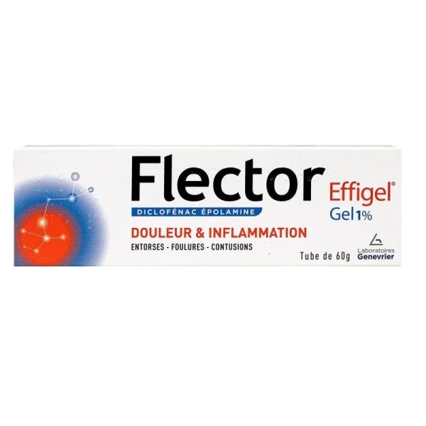 Flector Effigel 1%, gel anti-inflammatoire - Tube de 60 g