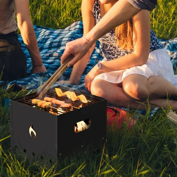 Four à Pizza à Bois Portable Construction Robuste à 3 Couches Pierre à Pizza de 33Cm Pelle à Pizza Grill à Pizza Noir