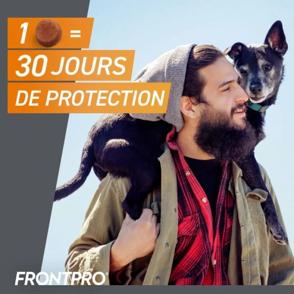 FRONTPRO 68mg chien 10 à 25kg antiparasitaire voie orale 3 cp à croquer