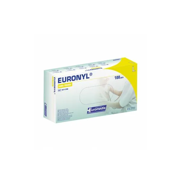 Gant d'examen Euronyl Euromedis - Gant vinyle non poudré (Boîte de 100)