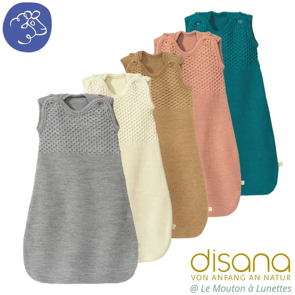 Gigoteuse bébé en tricot de laine mérinos Bio - DISANA