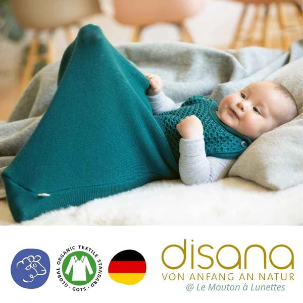 Gigoteuse bébé en tricot de laine mérinos Bio - DISANA