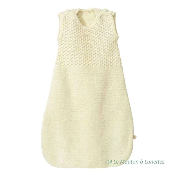 Gigoteuse bébé en tricot de laine mérinos Bio - DISANA