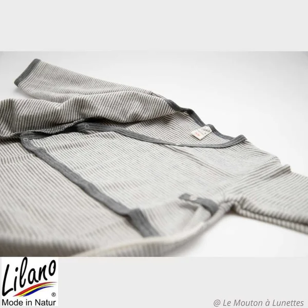 Gigoteuse croisée en laine et soie manches longues - LILANO