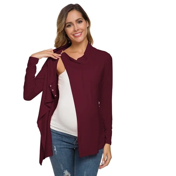 Gilet de grossesse d'allaitement 2 en 1 - Noir/Rose/Bordeaux - Reste 1L