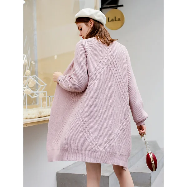 Gilet long de grossesse grosses mailles