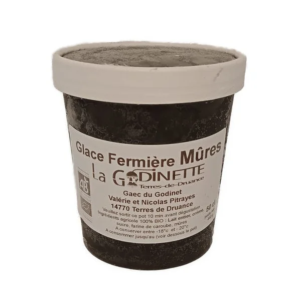 Glace fermière mûres - 500g
