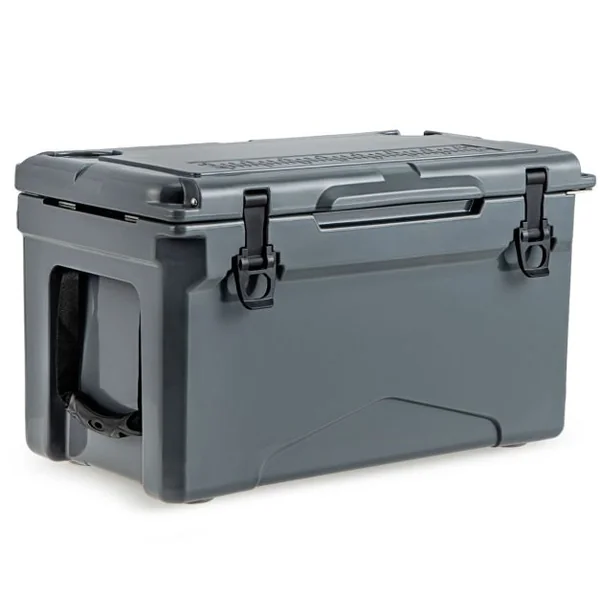 Glacière Isotherme Portable 28 L avec Bouchon de Vidange et Porte-gobelets Glacière Rigide Étanche Rétention de Glace de 5 à 7 Jours Brun Clair