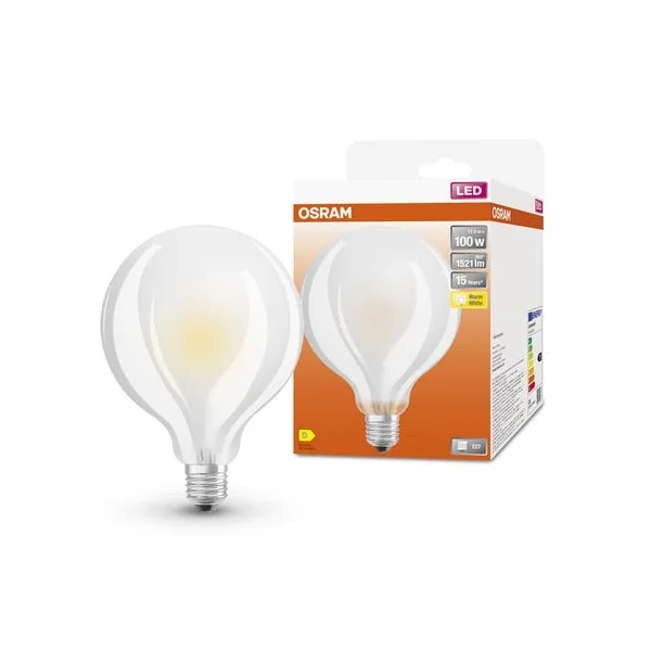 Globe 95mm LED verre dépoli 11W=100 E27 chaud