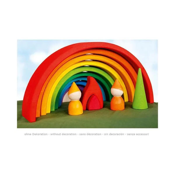 Grand Arc-en-ciel GOKI - Jeu de construction en bois