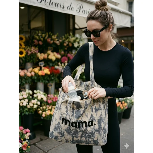 Grand sac Mama Tie & Dye Personnalisé – Le sac des mamans stylées