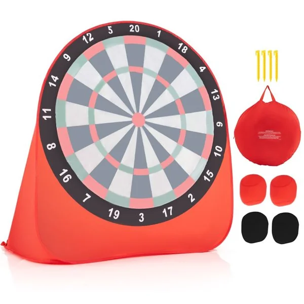 Grande Cible de Lancer de Balles Pliable et Portable 4 Balles Collantes Sac de Transport Jeux et Activités Géantes en Plein Air Noir