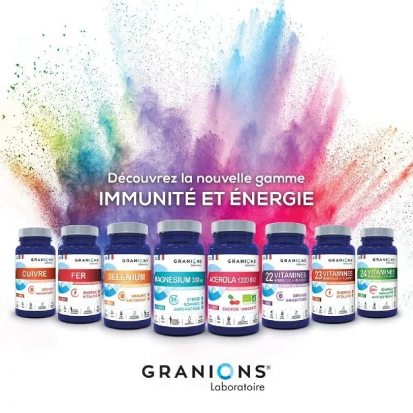 GRANIONS PILULIERS Energie Vitalité 90 Comprimés - 23 Vitamines, Minéraux et Plantes