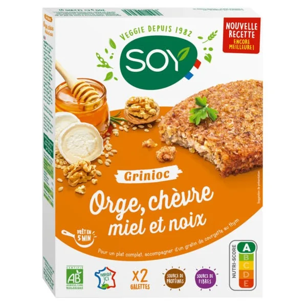 Grinioc orge chèvre miel noix 2x100g