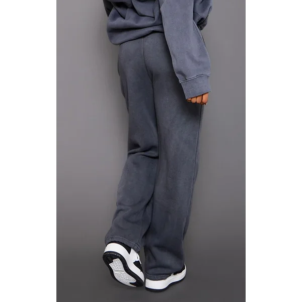 Gris Anthracite Joggers Larges Oversize Effet Délavé