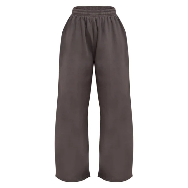 Gris Anthracite Jogging Taille Haute Jambes Larges