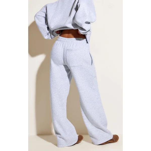 Gris Cendré Pantalon De Jogging Petite À Jambe Droite