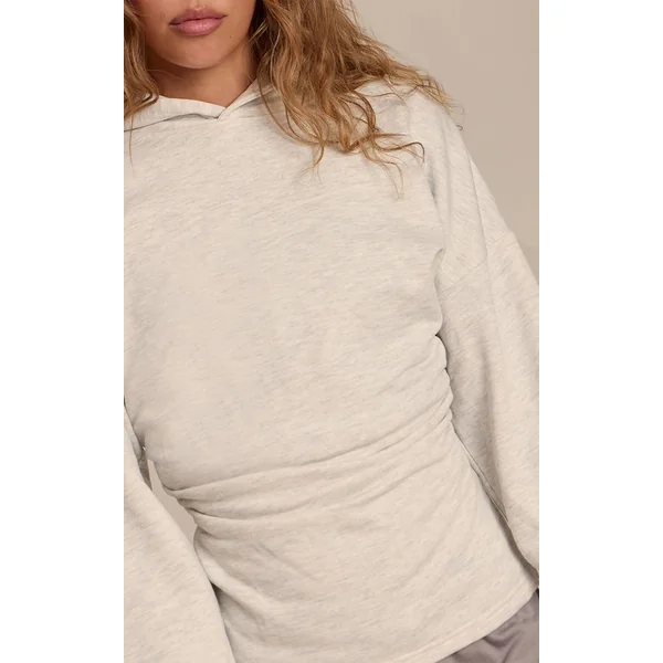 Gris Cendré Sweat À Casynthétiqueche En Molleton Avec Taille Cintrée