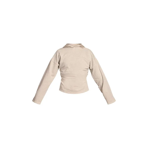 Gris Cendré Sweat À Casynthétiqueche En Molleton Avec Taille Cintrée