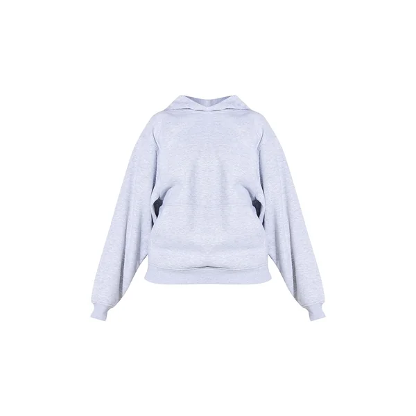 Gris Cendré Sweat À Casynthétiqueche Oversize Petite Taille