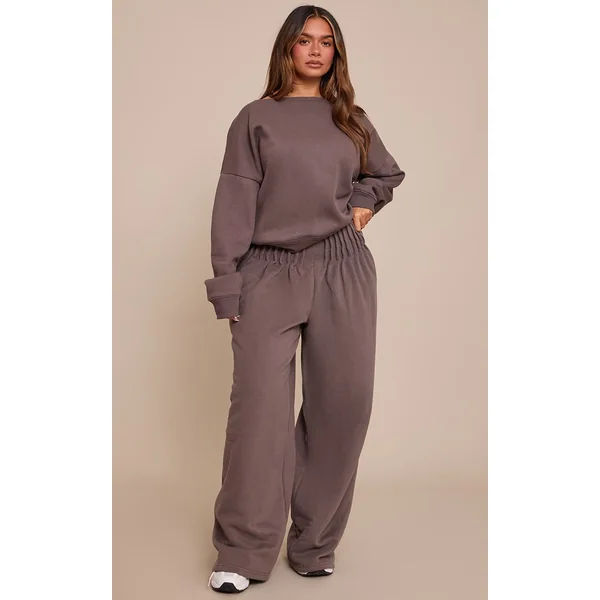 Gris Charbon Sweat Shape À Bords Bruts Et Épaule Tombante