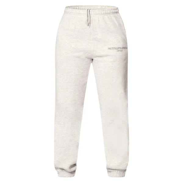 Gris Chiné Jogging Avec Slogan Copyright Prettylittlething
