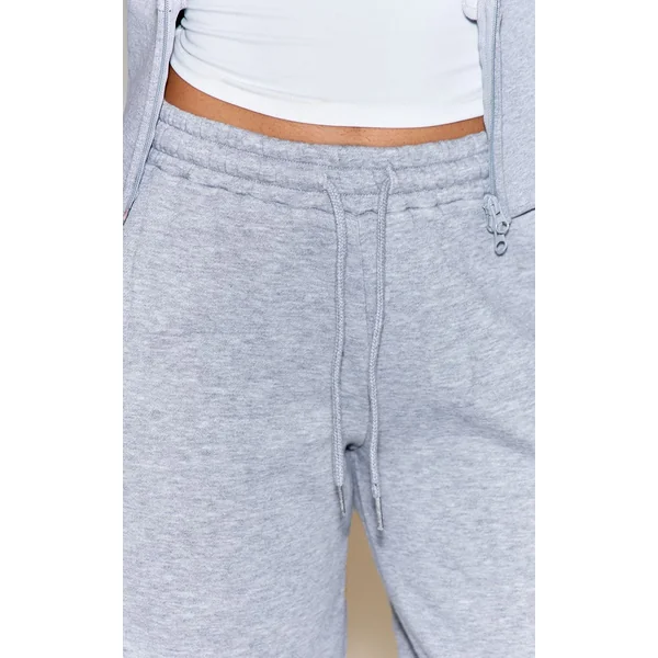 Gris Joggers Jambe Tonneau Chiné Gris