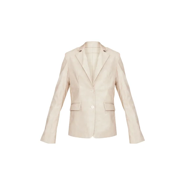Gris Pierre Blazer Oversize Grande Taille En Synthétiquecuir