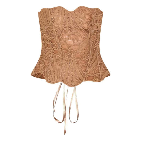 Gris Pierre Corset En Dentelle Florale Transparente Texturée