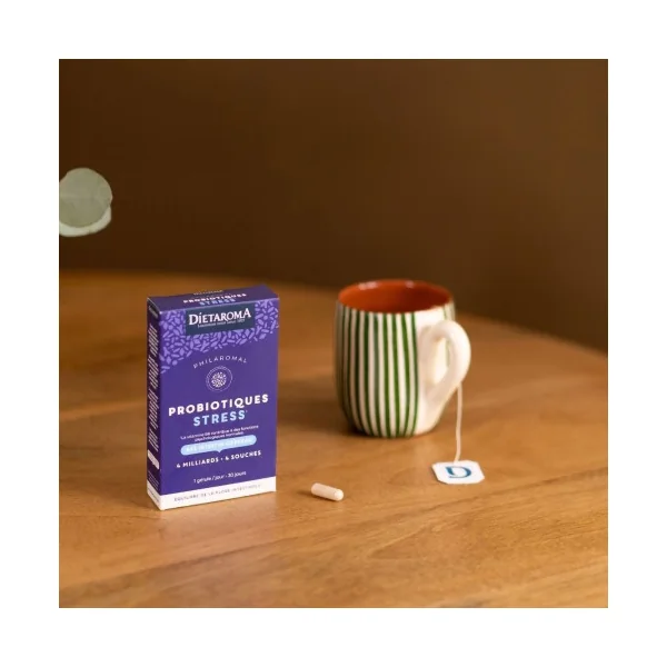 Gélules Probiotiques Stress Philaromal - Axe intestin-cerveau