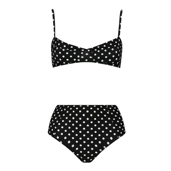 HAUT DEUX PIÈCES AMALFI Noir/pois blanc