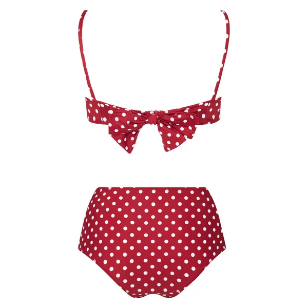 HAUT DEUX PIÈCES AMALFI Rouge/pois blanc