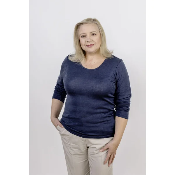 Haut manches longues laine et soie Femme - Mérinos Bio Engel Natur