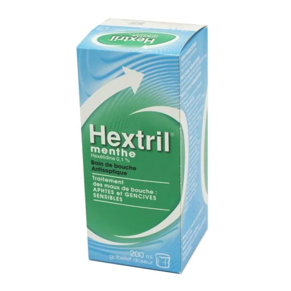 Hextril menthe 0,1 % bain de bouche - Flacon 200 ml