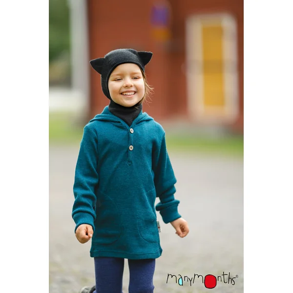 Hoodie Henley ManyMonths - Sweat à capuche en mérinos enfant – Nouveauté 2025/26
