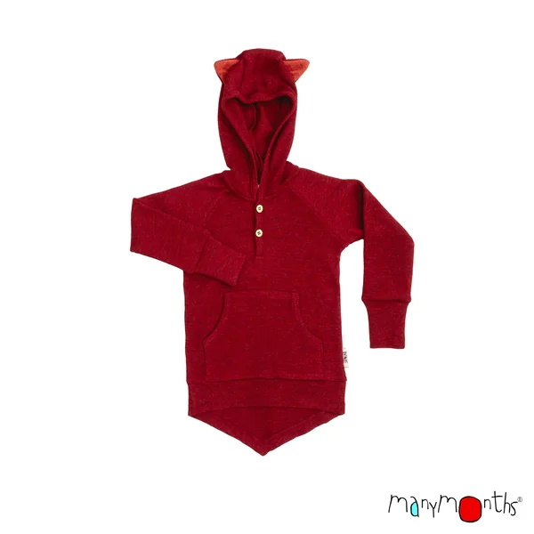 Hoodie Kitty ManyMonths - Sweat à capuche en mérinos Oreilles de Chat – Nouveauté 2025/26