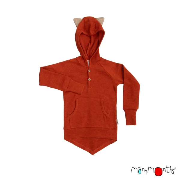 Hoodie Kitty ManyMonths - Sweat à capuche en mérinos Oreilles de Chat – Nouveauté 2025/26