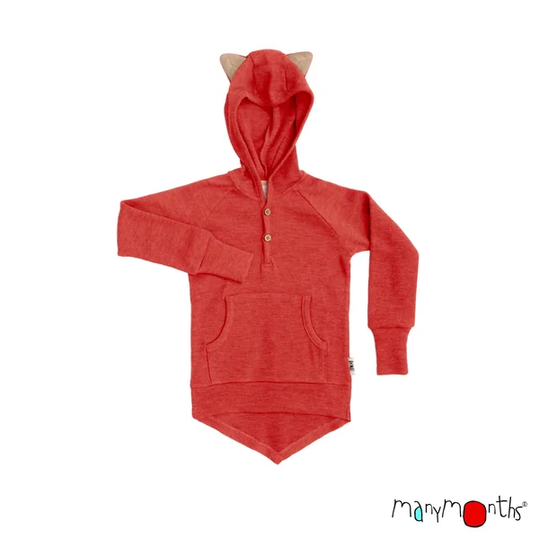 Hoodie Kitty ManyMonths - Sweat à capuche en mérinos Oreilles de Chat – Nouveauté 2025/26