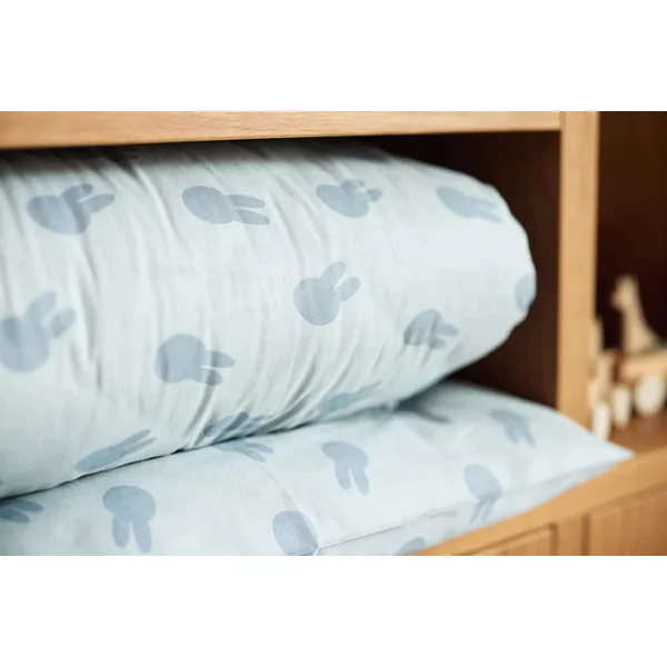 Housse de couette et taie 100x140cm Miffy Shadow - Sea Green