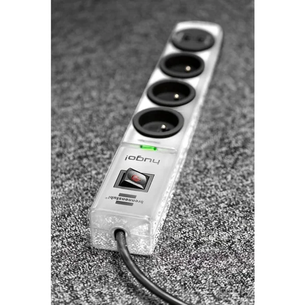 Hugo Bloc multiprise 3 prises + 2 USB, cordon 2m blanc