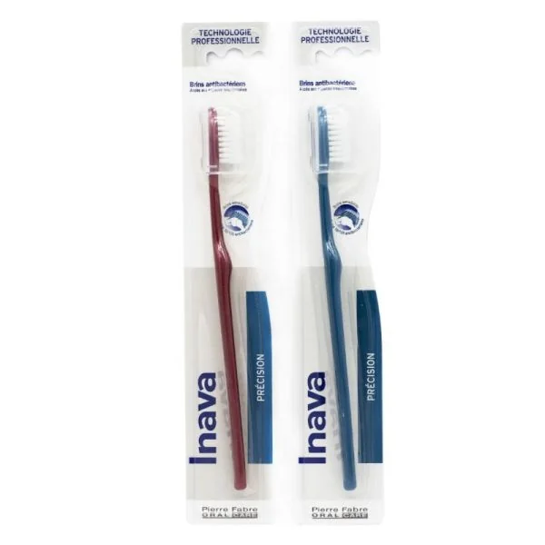 INAVA PRECISION Brosse à Dents - 2 Types de Brins : 10/100 + Sensibilité - 1 Unité