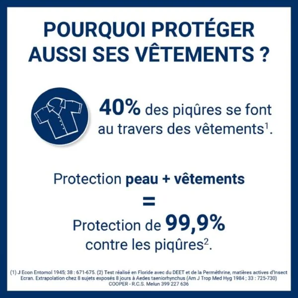 INSECT ECRAN Anti-Tiques 100ml - Répulsif Peau Dès 24 Mois - Zones Tempérées